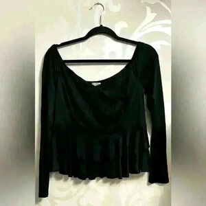 Black Anama Crop Top